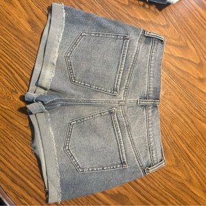 Denim shorts, high rise, mom shorts